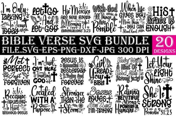 Bible Verse SVG Bundle, Christian SVG & Crafts