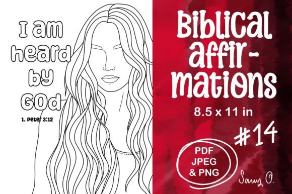 Christian Affirmations I Am Bible Verses and Coloring Pages Amp