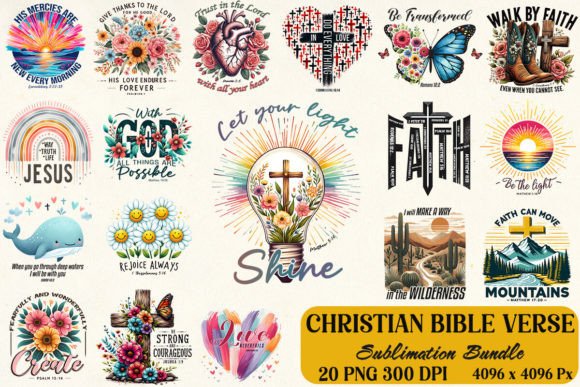 Christian Bible Verses Sublimation Bundle & Crafts
