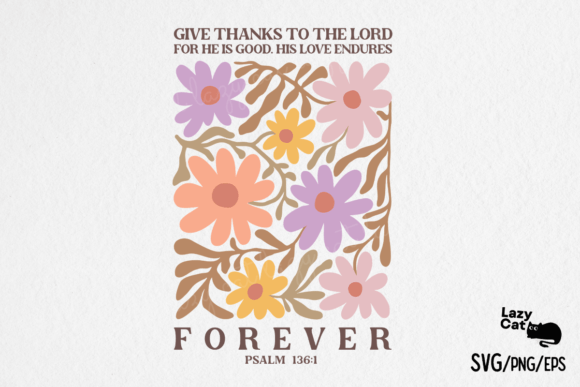 Christian Boho Abstract Flowers SVG PNG
