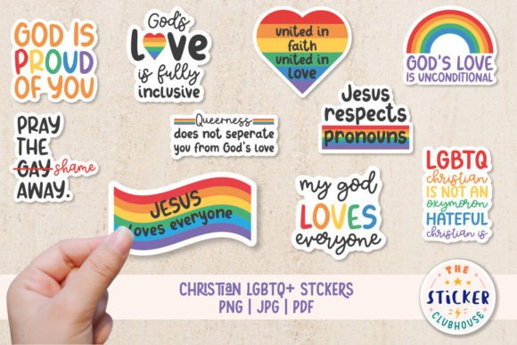 Christian LGBTQ Sticker and Print Templates