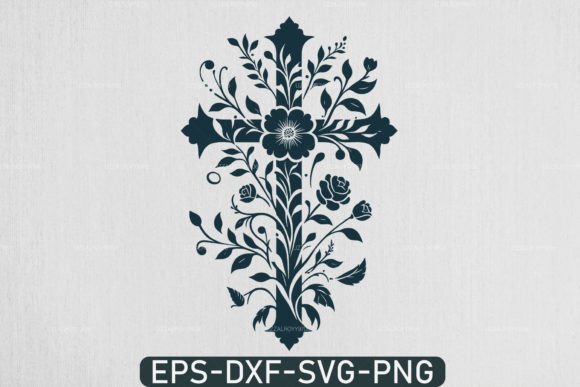 Floral Cross Svg, Jesus Christian Svg & Crafts