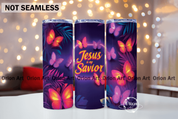 Jesus is My Savior Tumbler Wrap PNG Print Templates
