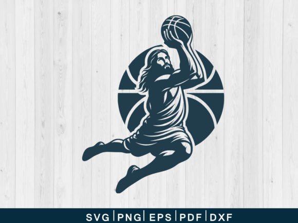 Jesus Playing Basketball Svg Funny Gift Crafts