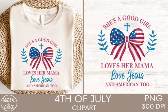 Loves Jesus and America 4th of July PNG & Crafts