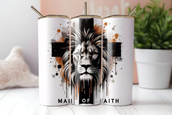 Man of Faith Christian Jesus Tumbler Tumbler Wraps