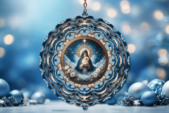 Mary and Jesus Wind Spinner